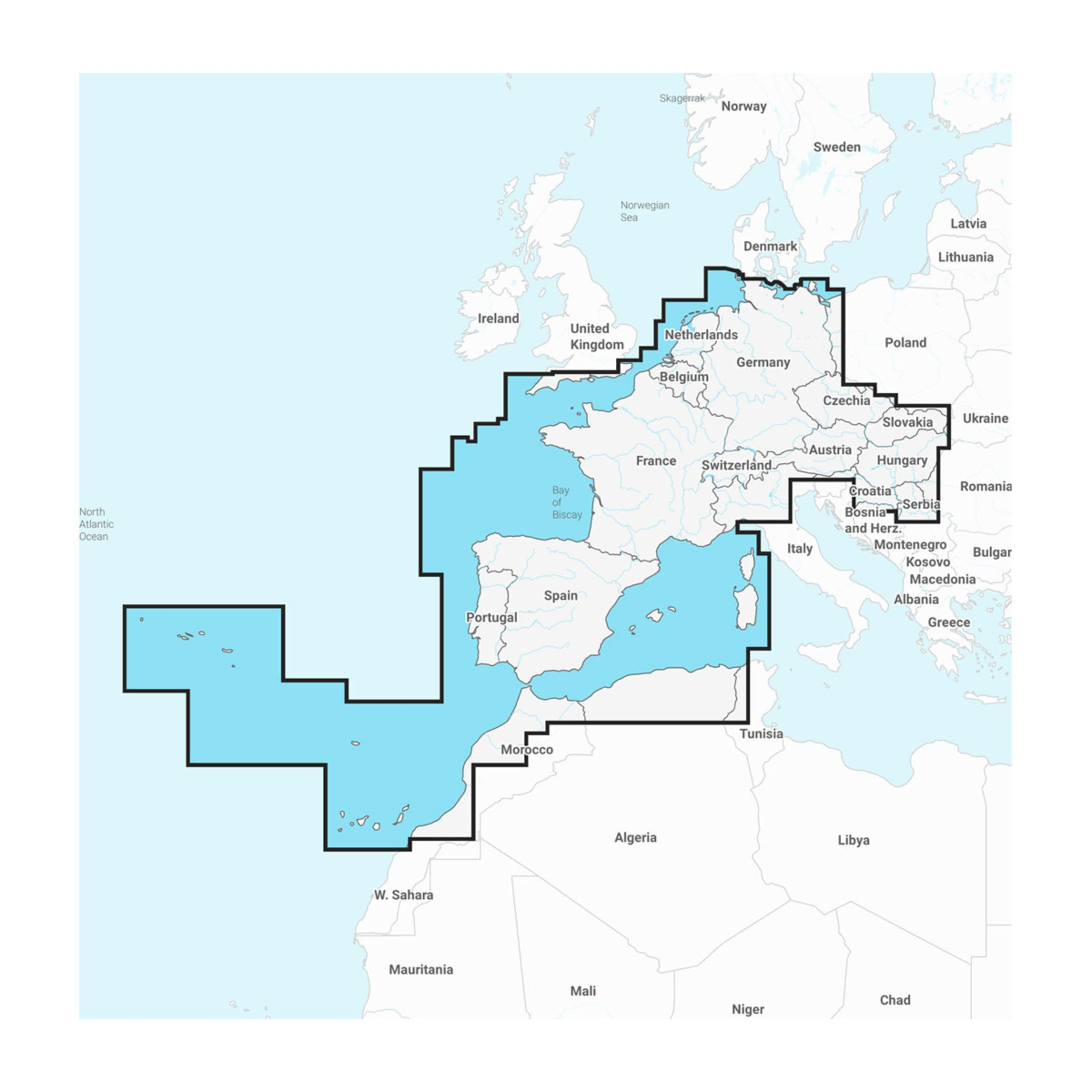 Navionics Boating App | Central And West Europe - Marine Charts